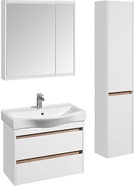 Акватон Зеркальный шкаф Нортон 80 белый – фотография-3